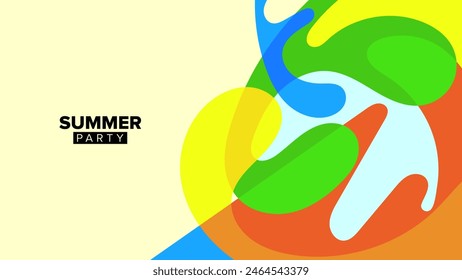 summer party background theme. vector illustration. hd layout, banner, poster, greeting card template design