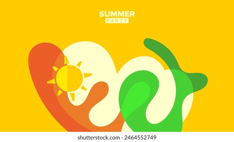 summer party background theme. vector illustration. hd layout, banner, poster, greeting card template design