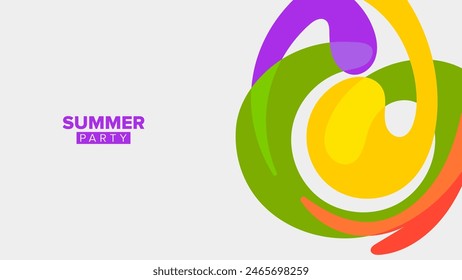 summer party background theme. vector illustration. hd layout, banner, poster, greeting card template design