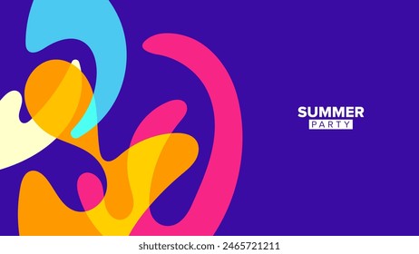 summer party background theme. vector illustration. hd layout, banner, poster, greeting card template design