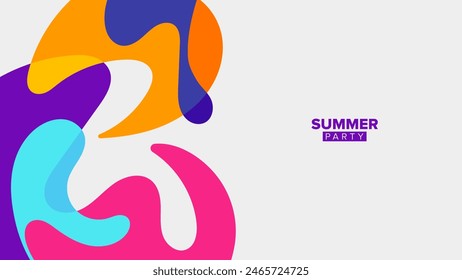 summer party background theme. vector illustration. hd layout, banner, poster, greeting card template design