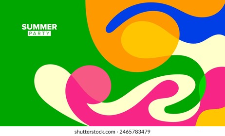 summer party background theme. vector illustration. hd layout, banner, poster, greeting card template design
