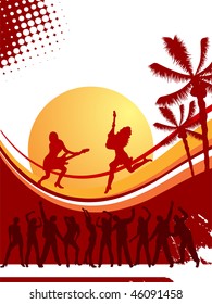 summer party background - vector