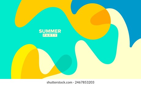 summer party background. vector illustration. hd layout, banner, poster, greeting card template design