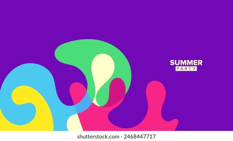 summer party background. vector illustration. hd layout, banner, poster, greeting card template design