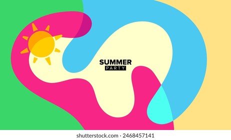 summer party background. vector illustration. hd layout, banner, poster, greeting card template design