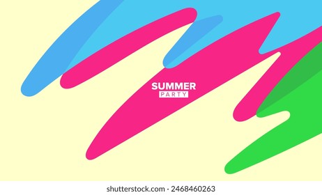 summer party background. vector illustration. hd layout, banner, poster, greeting card template design