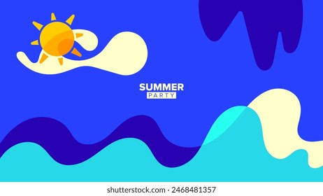 summer party background. vector illustration. hd layout, banner, poster, greeting card template design