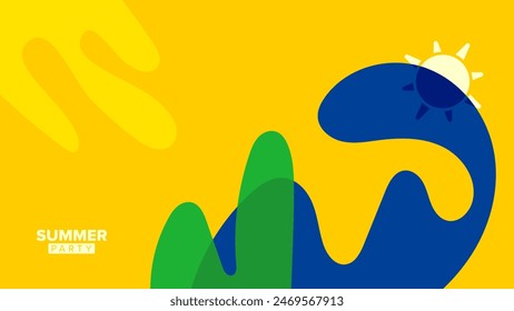summer party background. vector illustration. hd layout, banner, poster, greeting card template design
