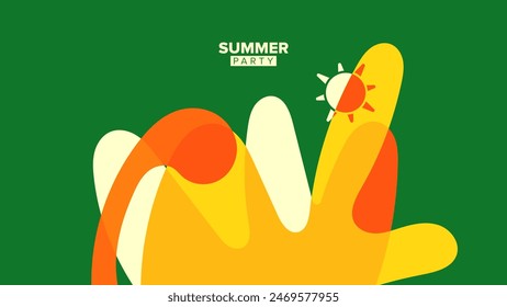 summer party background. vector illustration. hd layout, banner, poster, greeting card template design