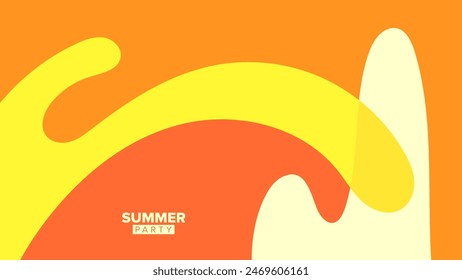 fondo de fiesta de verano. Ilustración vectorial. diseño hd, Anuncio, cartel, diseño de Plantilla de tarjeta de felicitación