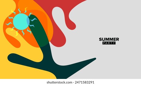 summer party background. vector illustration. hd layout, banner, poster, greeting card template design