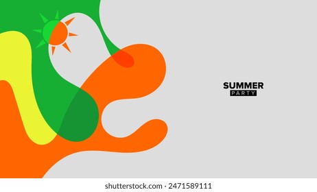summer party background. vector illustration. hd layout, banner, poster, greeting card template design