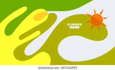 summer party background. vector illustration. hd layout, banner, poster, greeting card template design