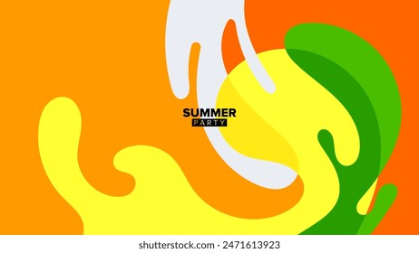 summer party background. vector illustration. hd layout, banner, poster, greeting card template design