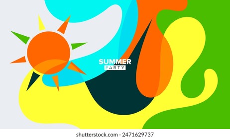 summer party background. vector illustration. hd layout, banner, poster, greeting card template design