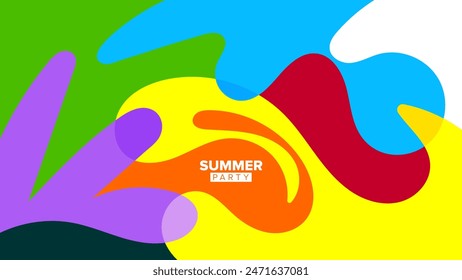 summer party background. vector illustration. hd layout, banner, poster, greeting card template design