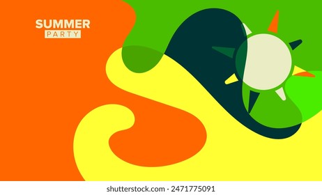 summer party background. vector illustration. hd layout, banner, poster, greeting card template design