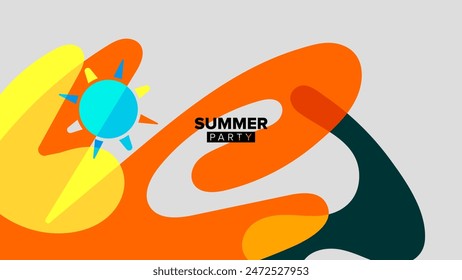 summer party background. vector illustration. hd layout, banner, poster, greeting card template design