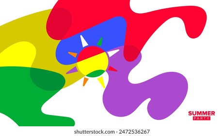 summer party background. vector illustration. hd layout, banner, poster, greeting card template design