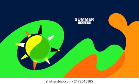 summer party background. vector illustration. hd layout, banner, poster, greeting card template design