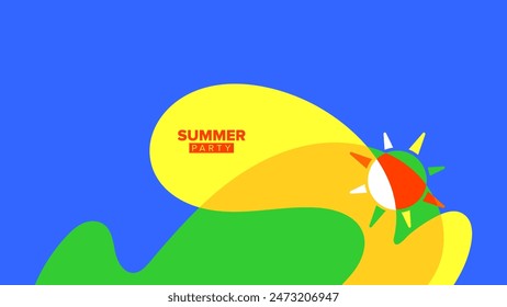 summer party background. vector illustration. hd layout, banner, poster, greeting card template design