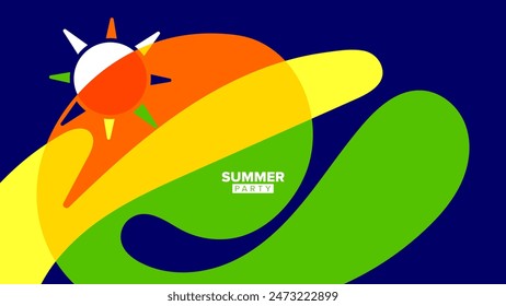 summer party background. vector illustration. hd layout, banner, poster, greeting card template design