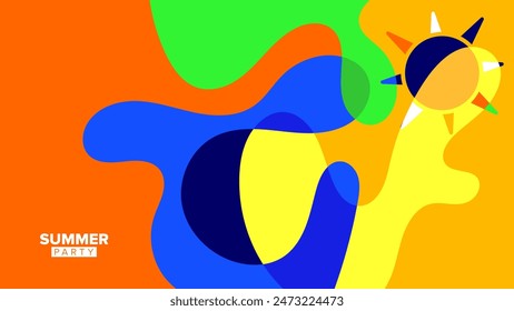 summer party background. vector illustration. hd layout, banner, poster, greeting card template design