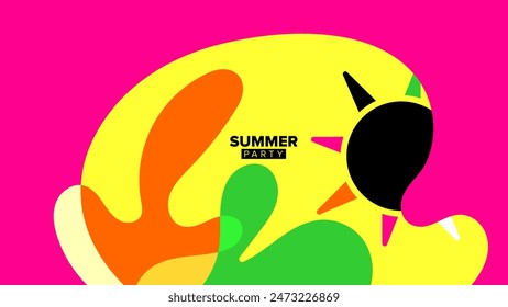 summer party background. vector illustration. hd layout, banner, poster, greeting card template design