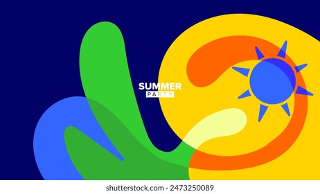 summer party background. vector illustration. hd layout, banner, poster, greeting card template design