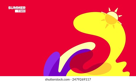 summer party background. vector illustration. banner, poster, hd layout, greeting card template design