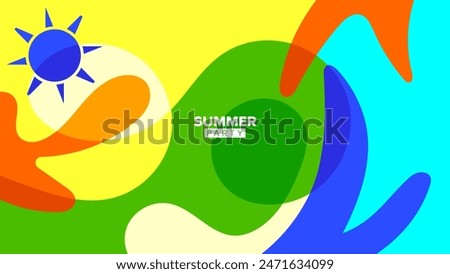 summer party background. vector illustration. hd layout, banner, poster, greeting card template design