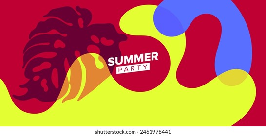 summer party background. vector ilustration. banner, poster, greeting card template