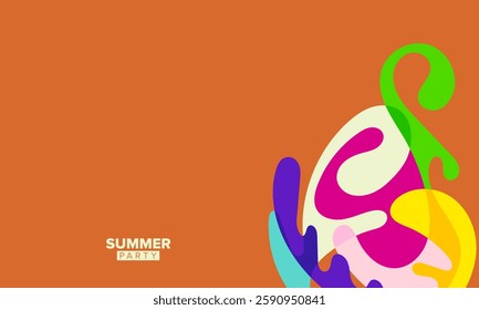 summer party backgrounds. vector illustration. hd layout, banner, poster, greeting card template design