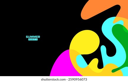 summer party backgrounds. vector illustration. hd layout, banner, poster, greeting card template design