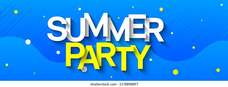 summer party in banner style