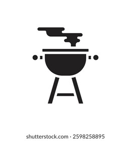 Summer Party Bbq Filled Icon Vector Illustration