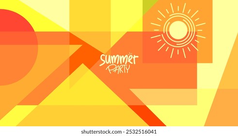 summer party design poster. background, hd layout, banner design, greeting card template. vector illustration