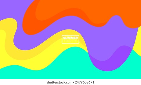 summer party design. vector illustration. banner, poster, hd layout, greeting card template background
