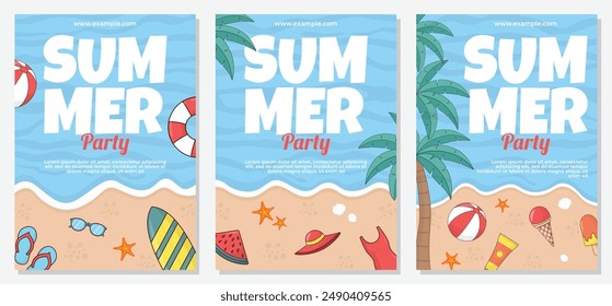 Plantilla de póster de Anuncio del festival de verano