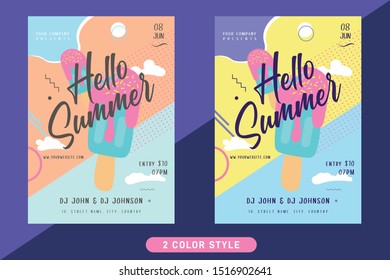 Summer Party Flyer vector template EPS 10 Vector 