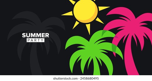diseño de fondo de tarjeta de felicitación de fiesta de verano