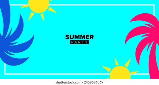 summer party greeting card background