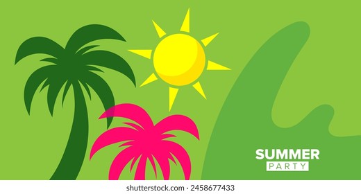 summer party greetings background design