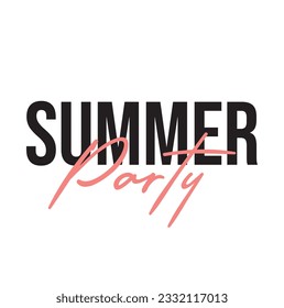 Summer Party Handwritten Cursive Typography Text Background