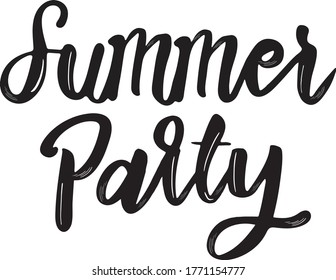 Summer Party Handwritten Script Letter