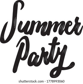 Summer Party Handwritten Script Letters