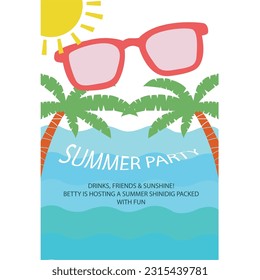 Summer party holiday graphic template
