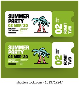 Summer Party Invitation Design with Where and When Details