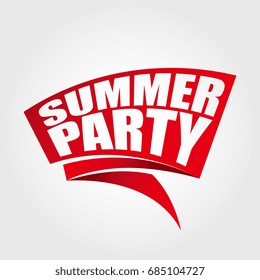 Summer party labels banners